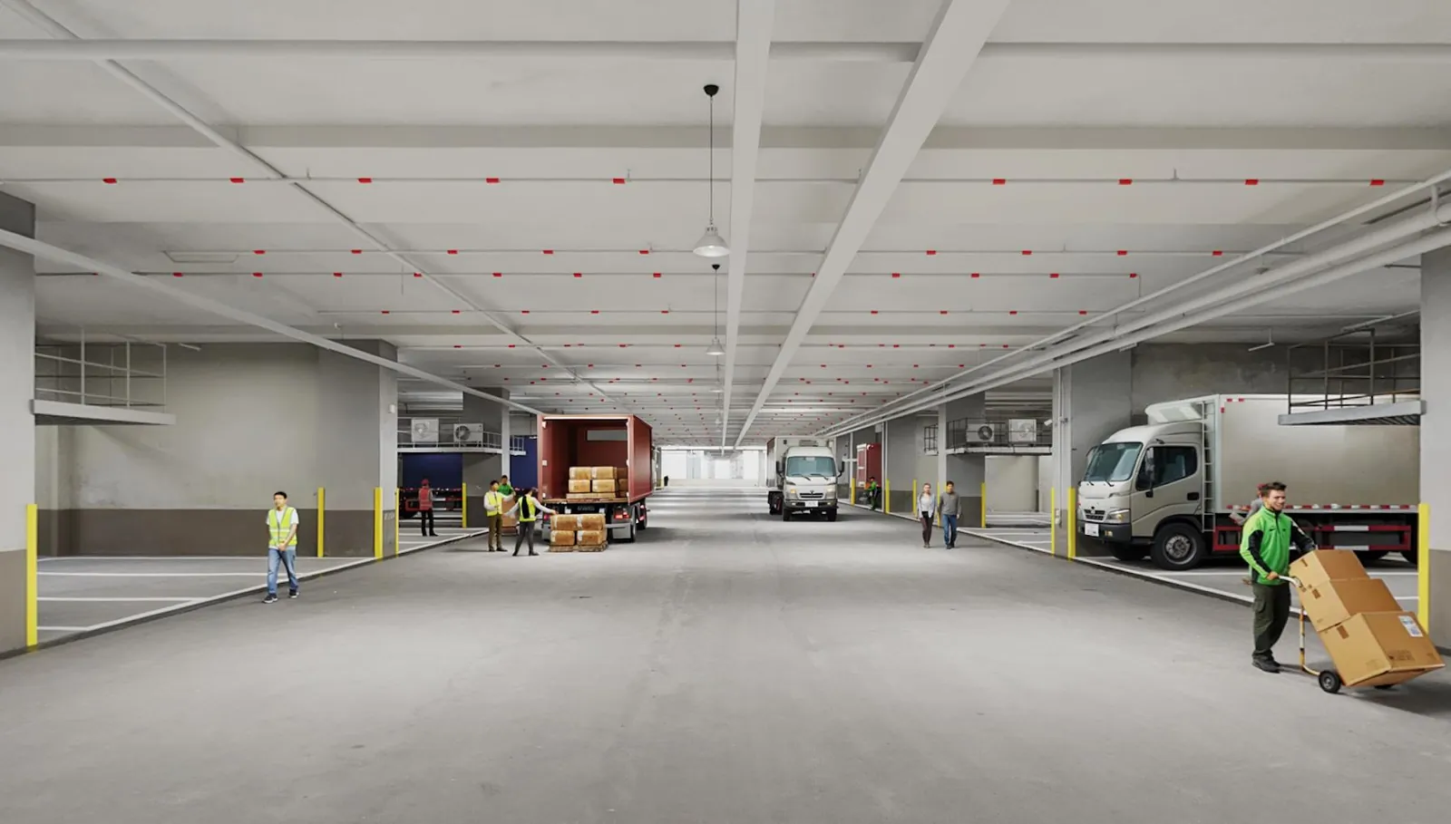 Artist's impression of the 16-metre driveway serving production units