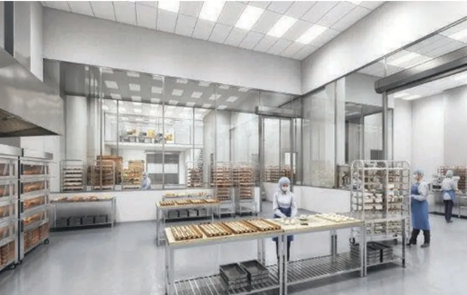 Artist's impression of a Deluxe B2 (Food) unit interior