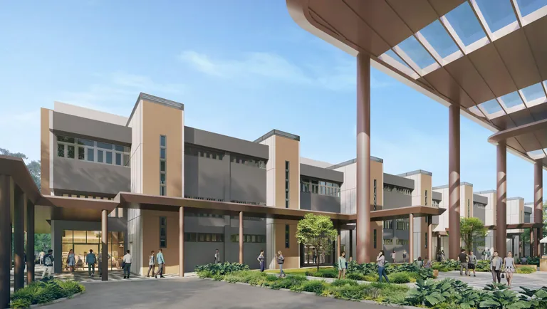 Artist's impression of the Heritage Terrace and Central Plaza canopy at Gourmet Xchange